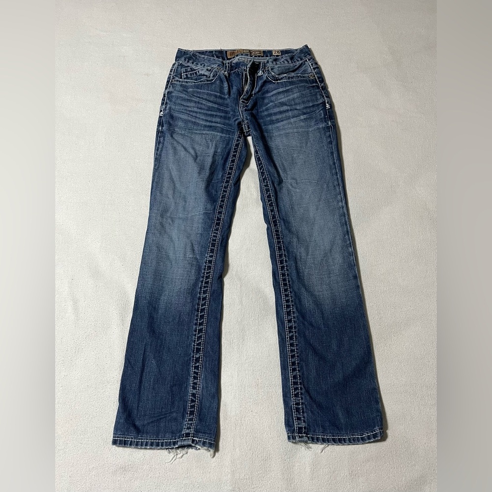 BKE Aiden‎ Skinny Mens 27x28 Distressed Jeans **No Front Button**
